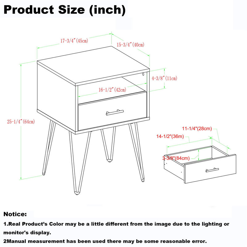 17 Stories Nightstand Wayfair